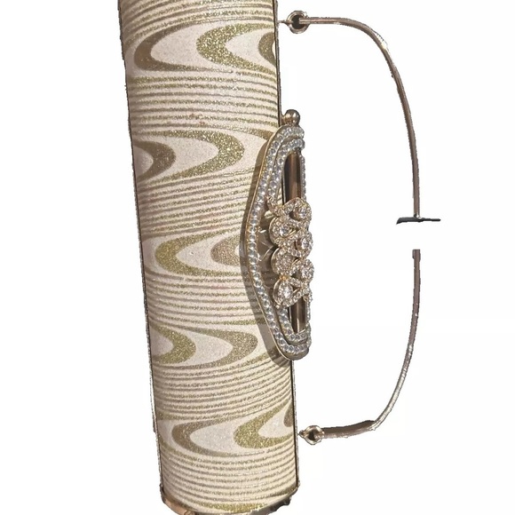 RARE Vintage Italy Seashell Bag Clamshell Clutch Gold Shell Purse - Picture 6 of 6